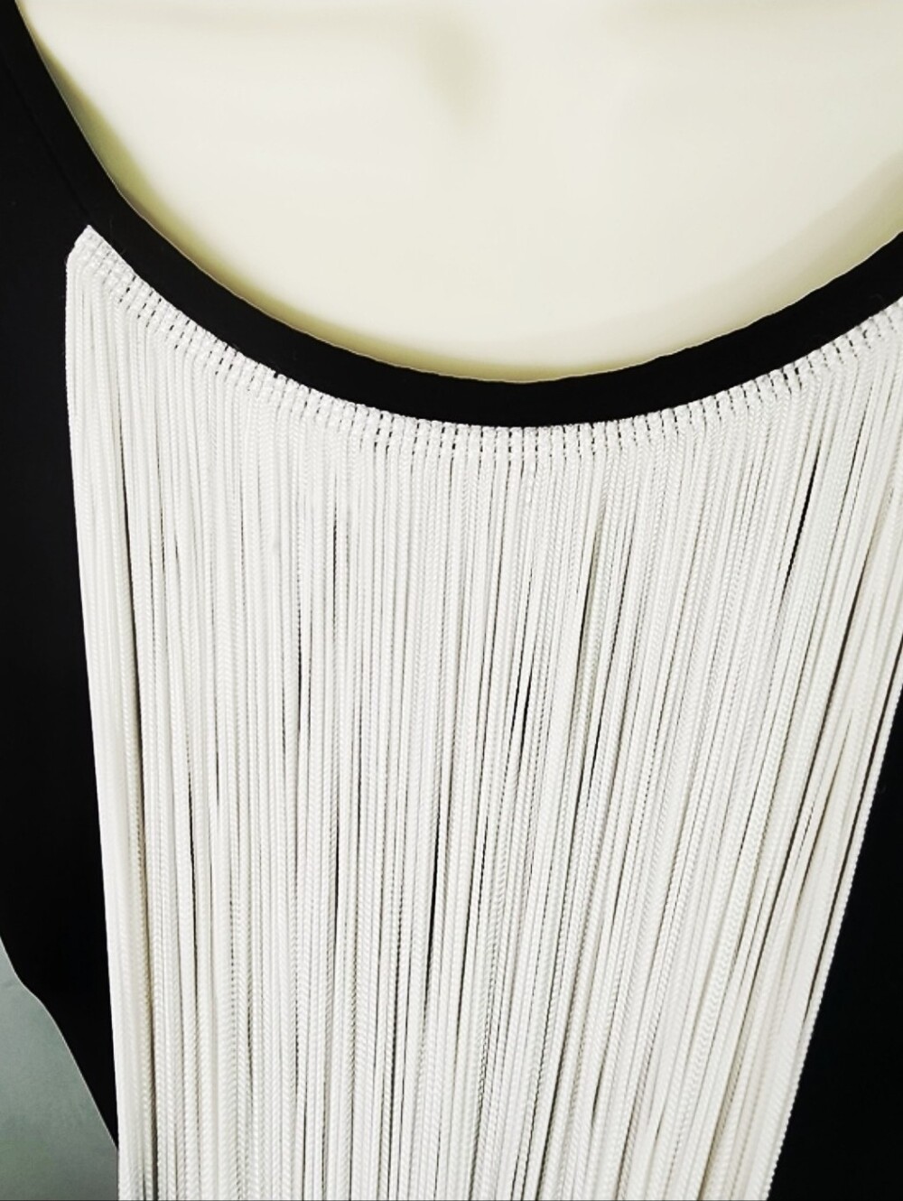 Ronni Nicole Dress Sleeveless Fringed Panel Black Size 6 - Picture 11 of 15